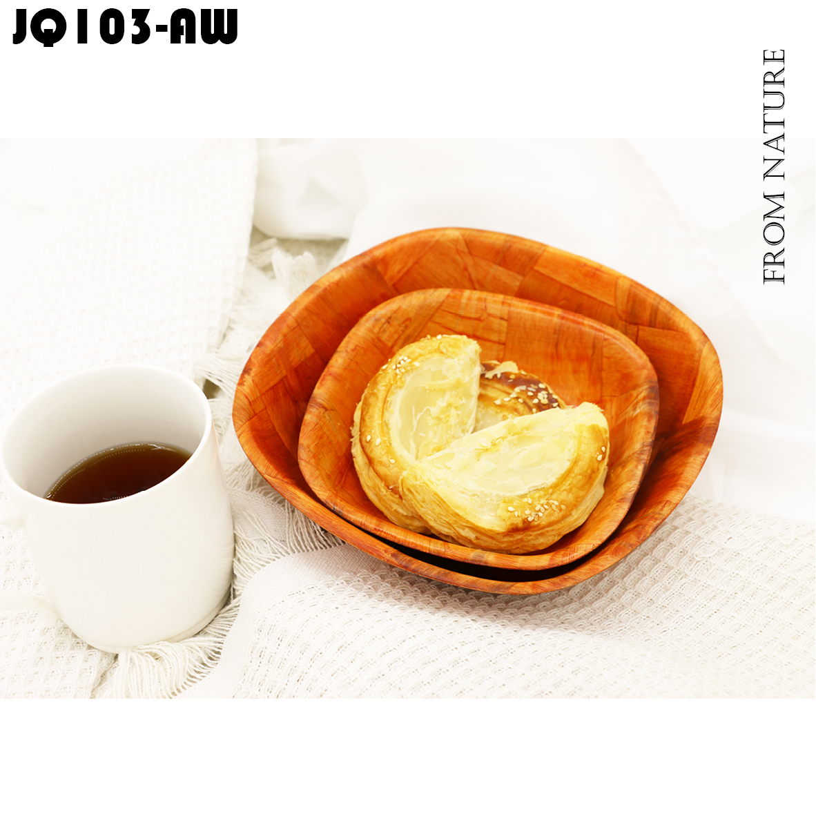 Wooden Square Bowl
